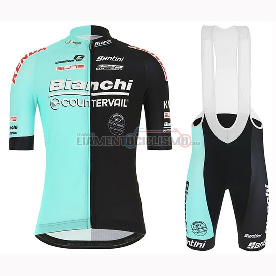 Abbigliamento Ciclismo Bianchi Countervail Manica Corta 2019 Nero Verde